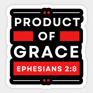 Product Of Grace | Christian Typography Sticker